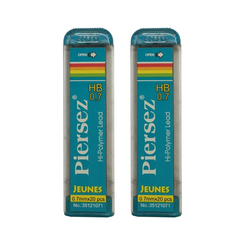 نوک مداد نوکی 0.7 میلی متری پییرسز مدل polymer lead بسته دو عددی