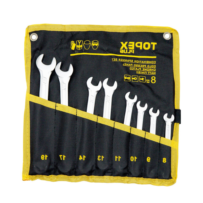 آچار یکسر تخت و یکسر رینگی تاپکس مدل SMT-TOPEX-8PCS-8-19MM مجموعه 8 عددی