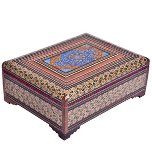 جعبه جواهرات خاتم کاری طرح سنتی کد SA2418