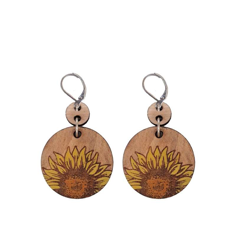 گوشواره دخترانه مدل آفتابگردان گوشواره دخترانه مدل آفتابگردان