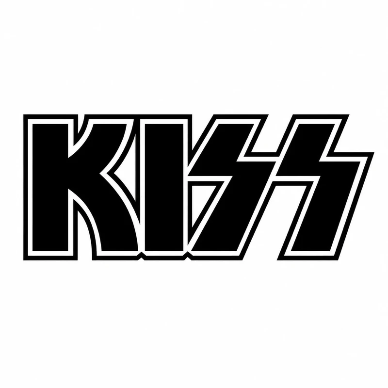 برچسب بدنه خودرو سولگی طرح بند KISS مشکی کد M234