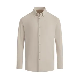 پیراهن آستین بلند یقه برگردان مردانه کروم مدل 2520102