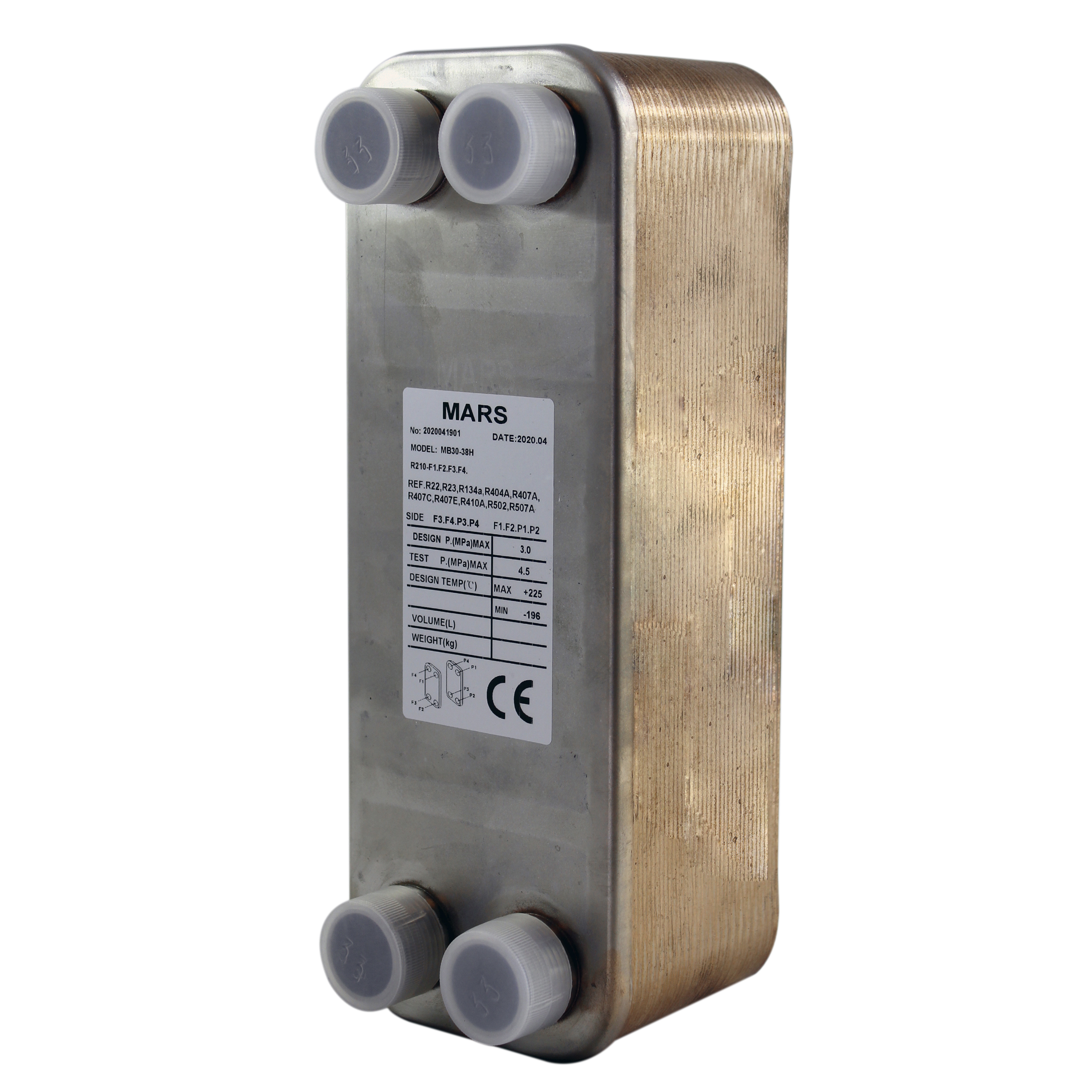 مبدل حرارتی صفحه ای مارس مدل MB200-80H