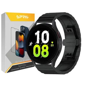 sprig Swatch steal strap suitable For Samsung Galaxy Watch 4 40mm / watch 4 42mm / watch 4 44mm / watch 4 46mm / Watch 5 40mm / Watch 5 44mm / Watch 5 pro 45mm