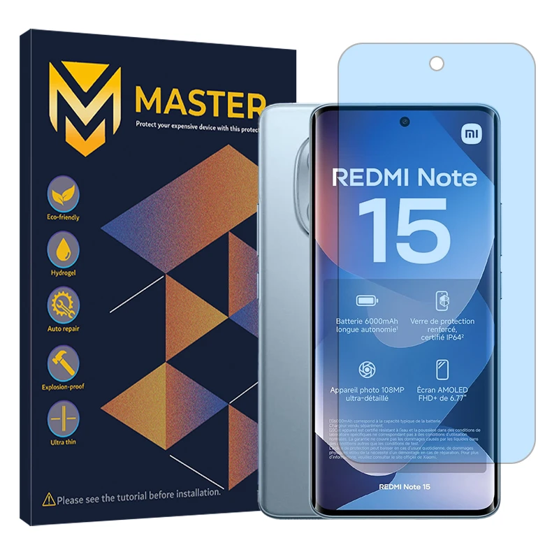 محافظ صفحه نمایش مات آنتی بلو مستر مدل Resistant مناسب برای گوشی موبایل شیائومی Redmi Note 15 4G