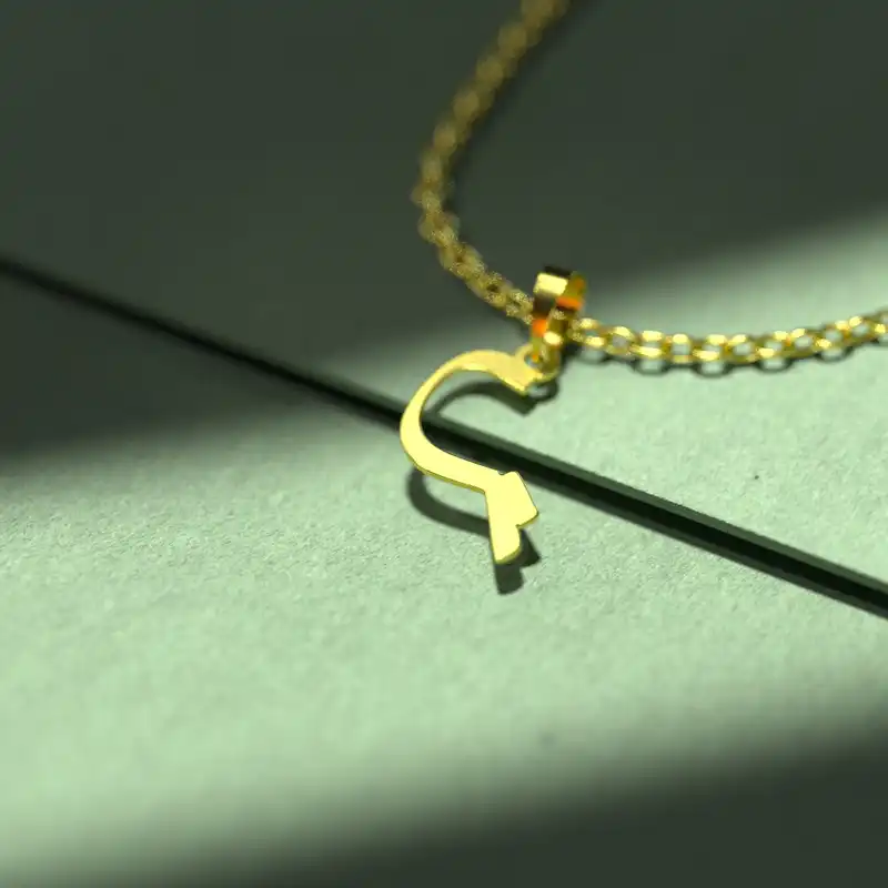 گردنبند طلا 18 عیار زنانه مدوپد مدل حرف گ کد I3-1-1358