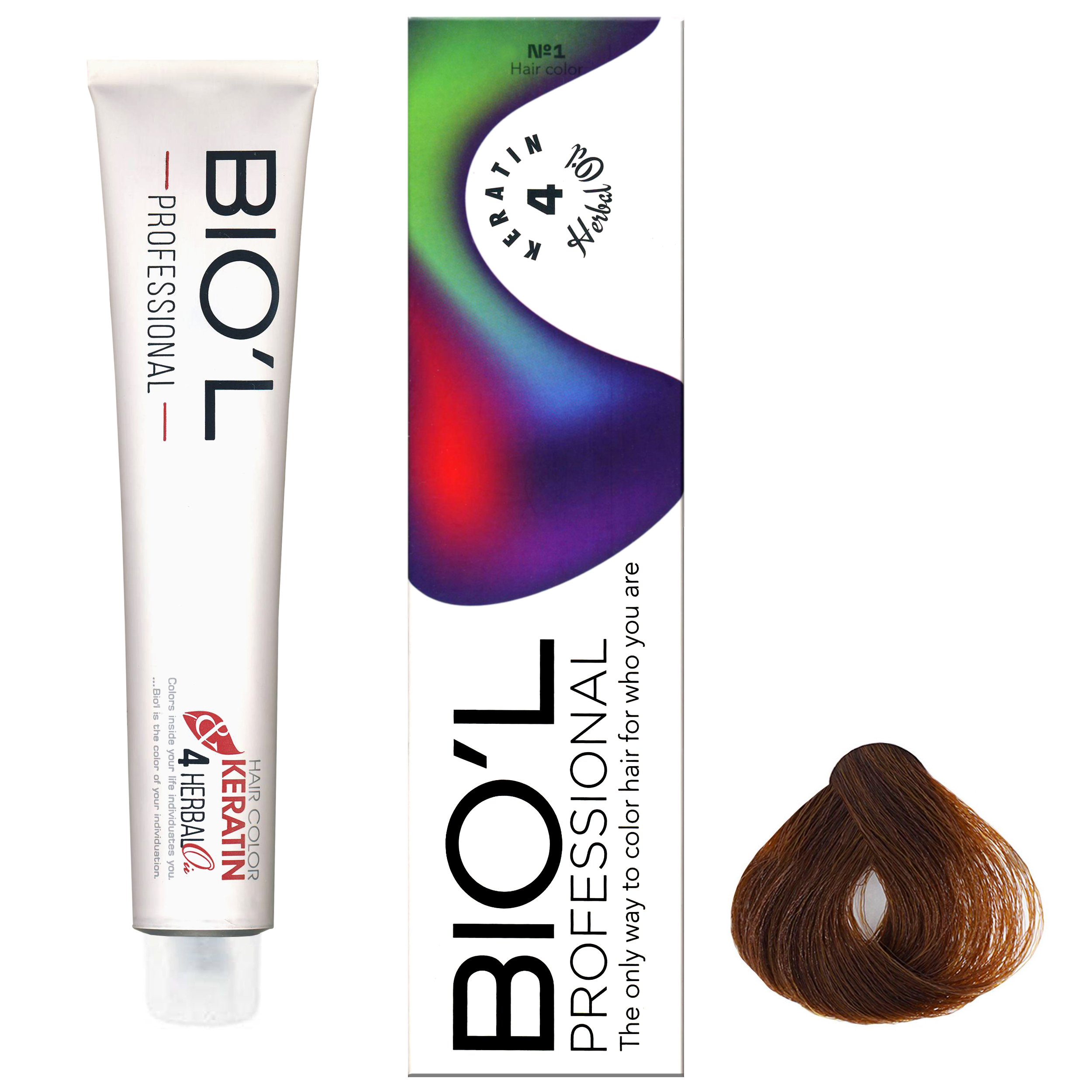 رنگ مو بیول شماره 6.81 حجم 100 میلی لیتر رنگ بلوند بلوطی تیره