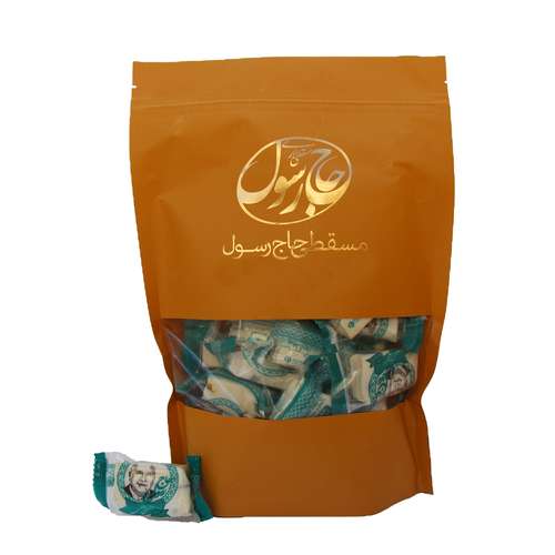 حلوا مسقطی یک طعم شیری پاکتی حاج رسول - 500 گرم
