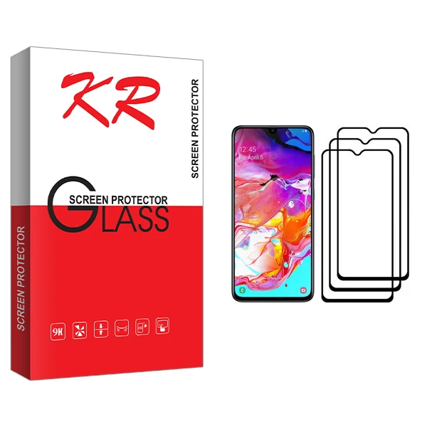 محافظ صفحه نمایش کی آر مدل +HD مناسب برای گوشی موبایل سامسونگ Galaxy A70 بسته سه عددی