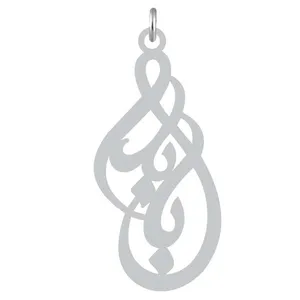 آویز گردنبند نقره کرابو طرح بابک مدل Kn2-1125