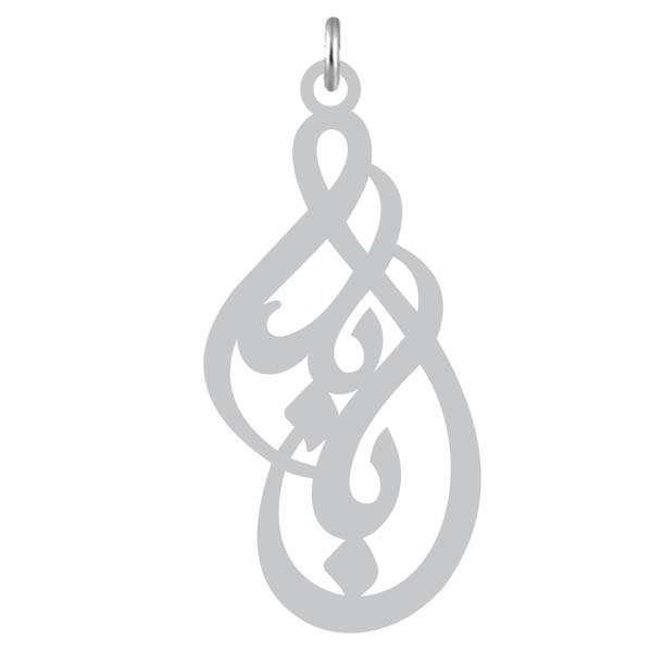 آویز گردنبند نقره کرابو طرح بابک مدل Kn2-1125