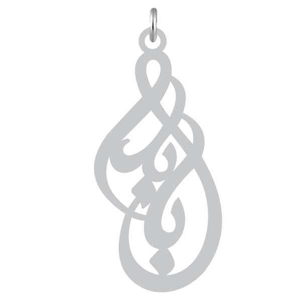 آویز گردنبند نقره کرابو طرح بابک مدل Kn2-1125