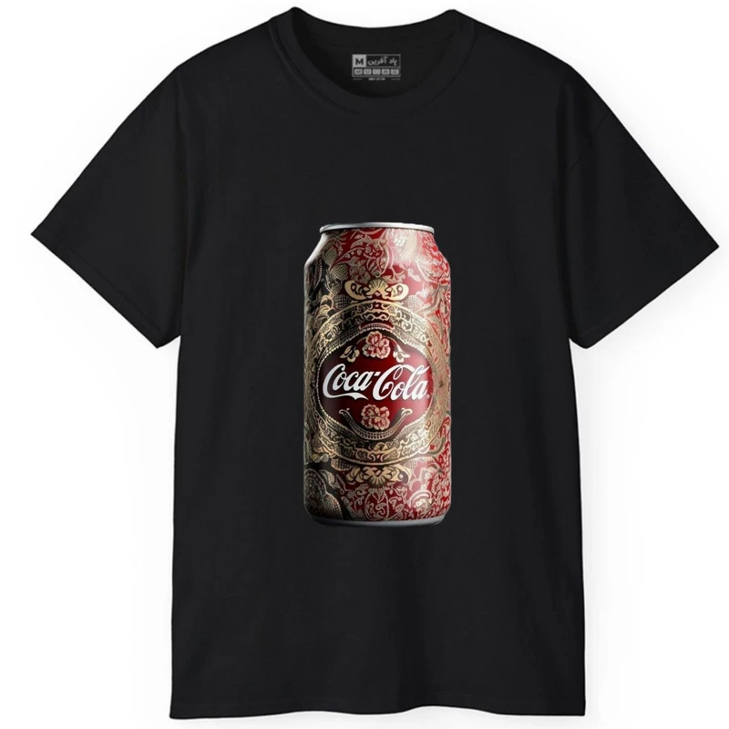 تی‌شرت آستین کوتاه مردانه پاد آفرین مدل نوشابه کوکاکولا کد 1589