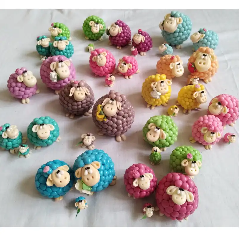 مجسمه طرح گوسفند مدل TA03 مجموعه 3 عددی