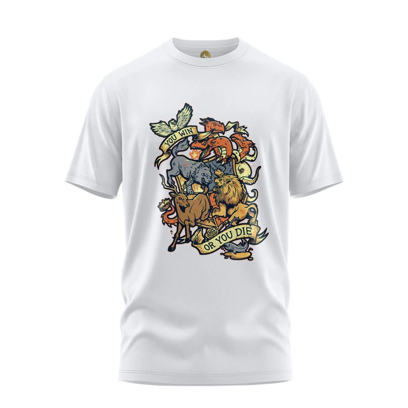 تی شرت آستین کوتاه مردانه هومرو مدل TW188 طرح Game of Thrones