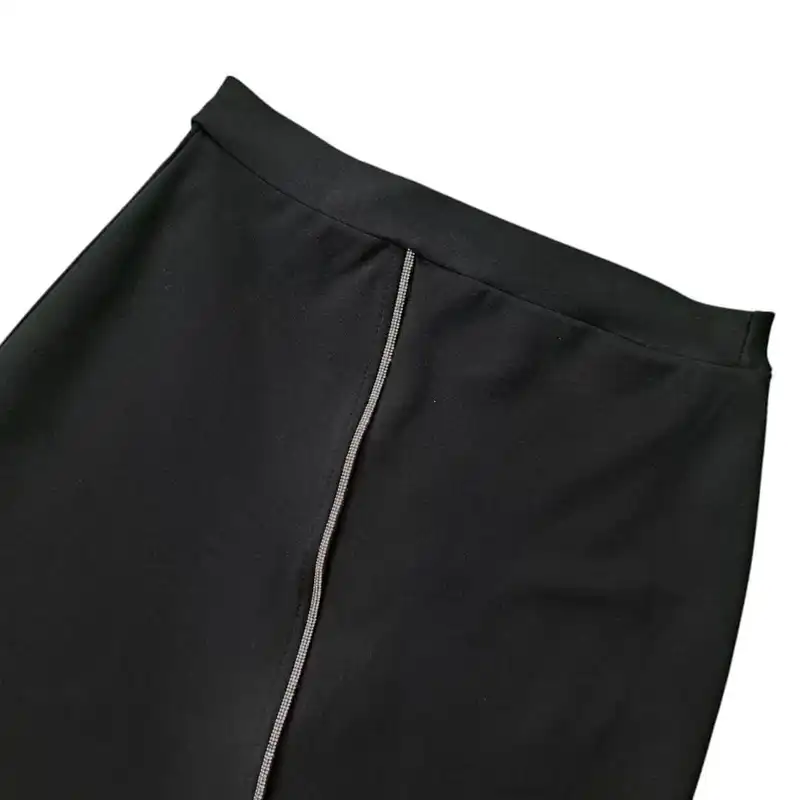 دامن راسته زنانه مدل قیطونی 10275 رنگ مشکی