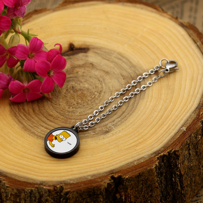 آویز ساعت زنانه ناکسیگو مدل شب تاب طرح بارت سیمپسون کد AW8757