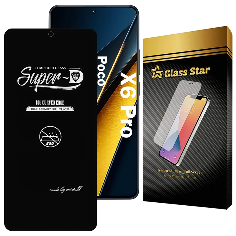 محافظ صفحه نمایش گلس استار مدل SUPERDNS مناسب برای گوشی موبایل شیائومی Poco X6 Pro