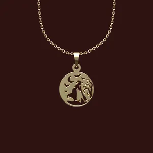 گردنبند طلا 18 عیار زنانه مدوپد مدل جادوگر کد X2-1-1043