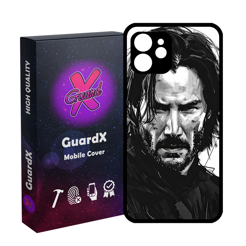 کاور گارد ایکس طرح جان ویک مدل Glass10754 مناسب برای گوشی موبایل اپل iPhone 12