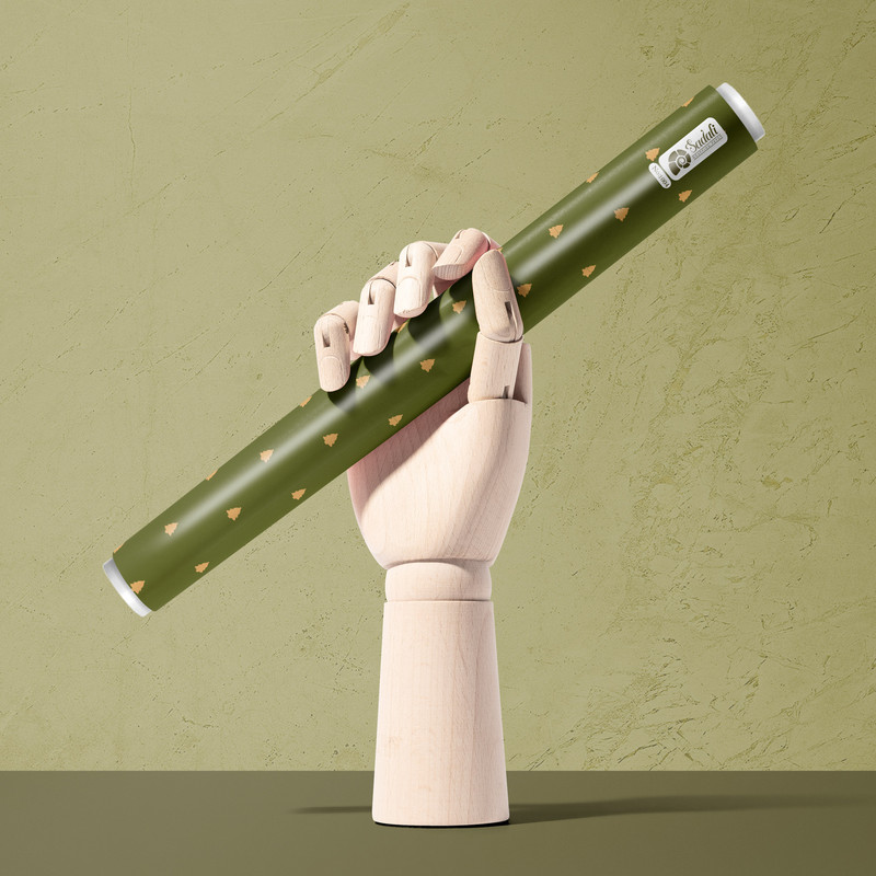 کاغذ کادو صدفی طرح کاج بسته 2 عددی