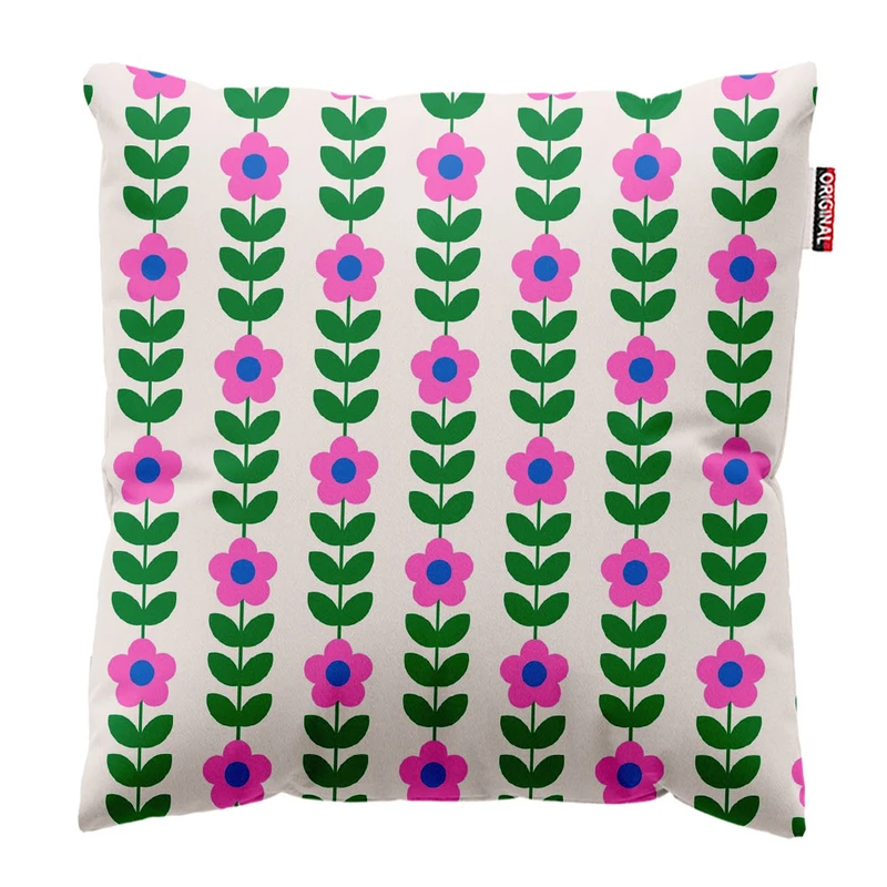  کوسن پاد آفرین طرح گل کد 3370 سایز 40*40 سانتی متر