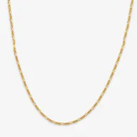 گردنبند طلا کم اجرت 18 عیار زنانه با زنجیر فیگارو ناریا مدل سوپر لوکس کد S40