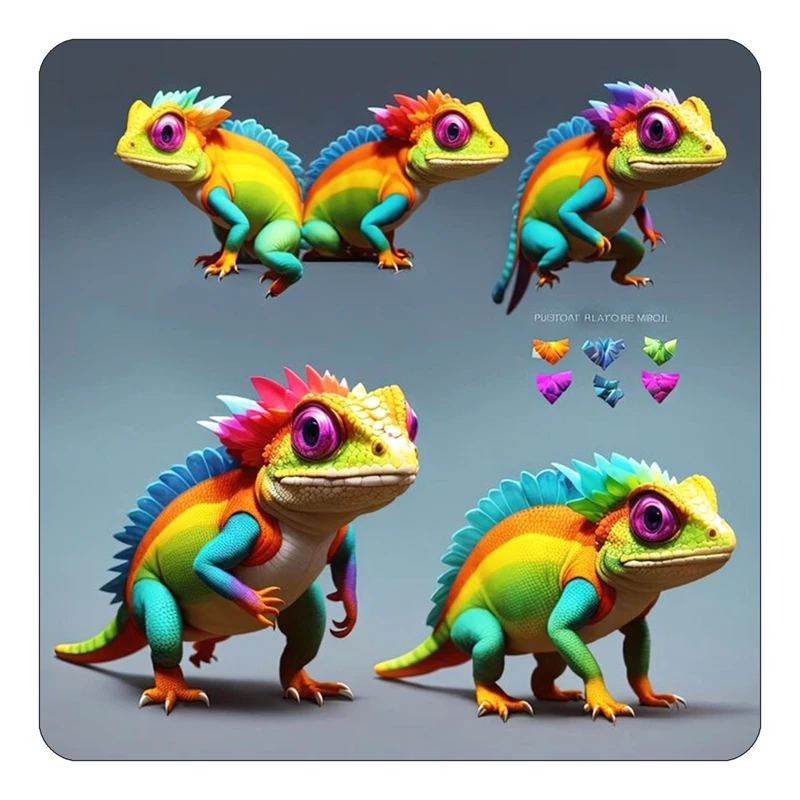 مگنت کاکتی طرح حیوانات رنگی مدل mp26518