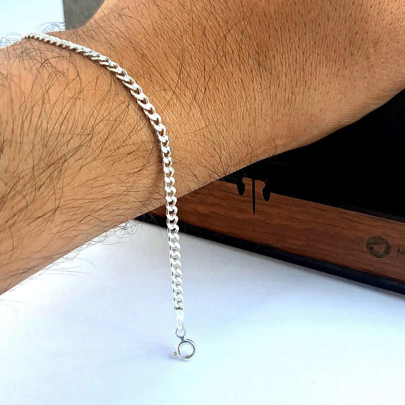 دستبند نقره مردانه ملک زیور کد 907