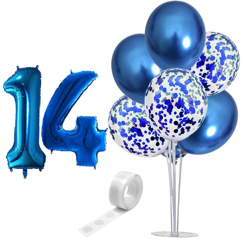 بادکنک آرایی مسترتم طرح کروم شیشه ای پولک دار کد 14 بسته 10 عددی