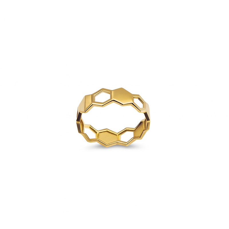 انگشتر طلا 18 عیار زنانه نیکان گلد مدل MKL678 سایز 58