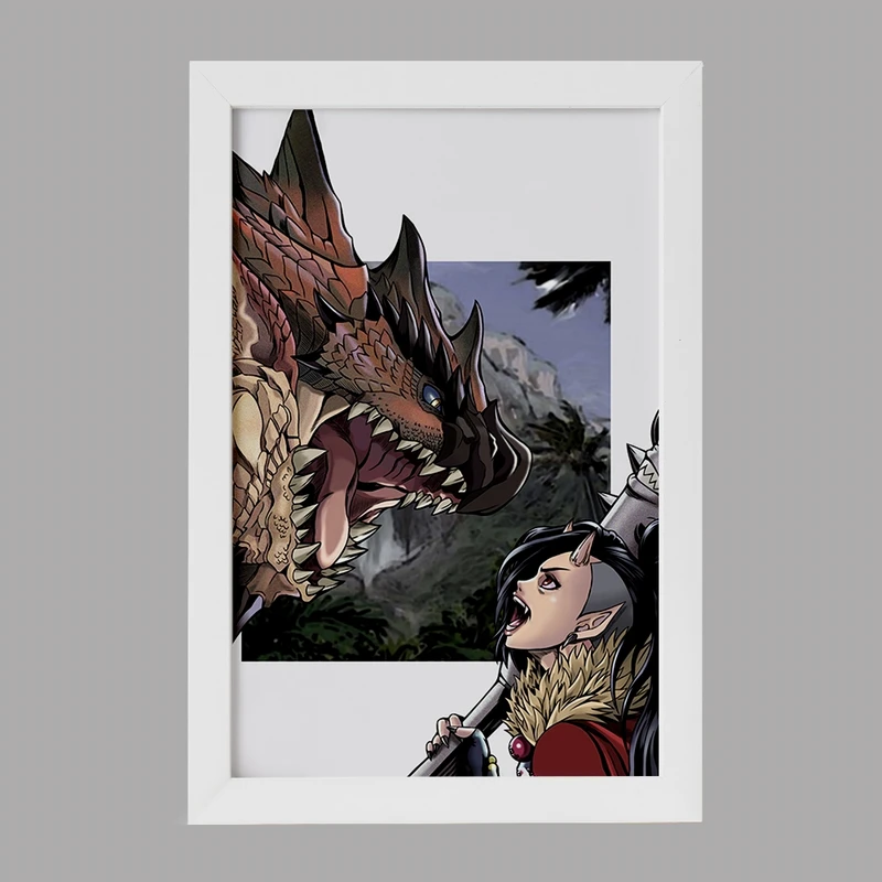 تابلو خندالو مدل بازی شکارچی هیولا (Monster Hunter) کد 33261