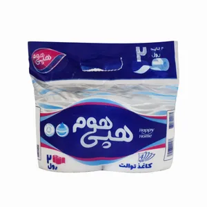 دستمال توالت  هپی هوم مدل دسته دار چهارلایه 2 بسته 2 عددی