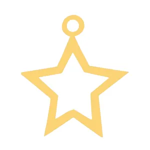 آویز گردنبند طلا 18 عیار زنانه رزالیا مدل ستاره