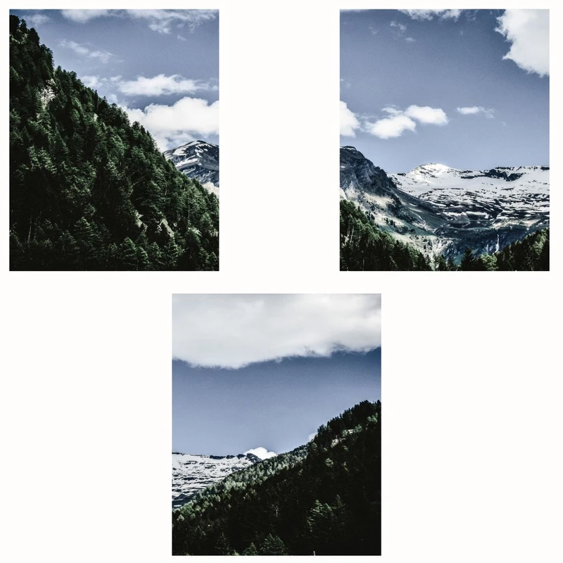 پوستر مدل مستر کوهستان برفی-چاپ منظره مجموعه 3 عددی