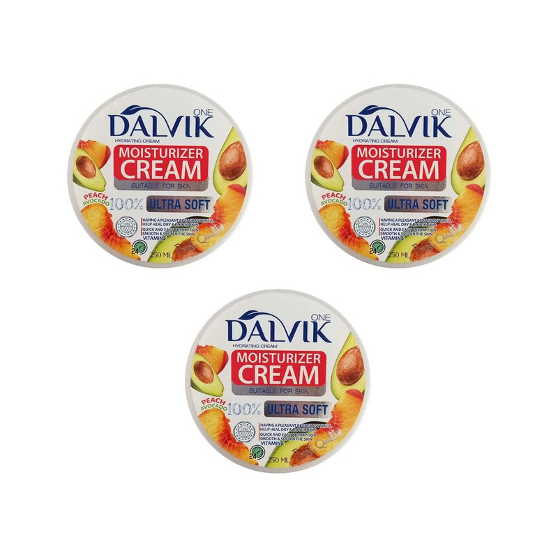 کرم مرطوب کننده دالویک وان مدل آووکادو و هلو حجم 250 میلی لیتر بسته 3 عددی