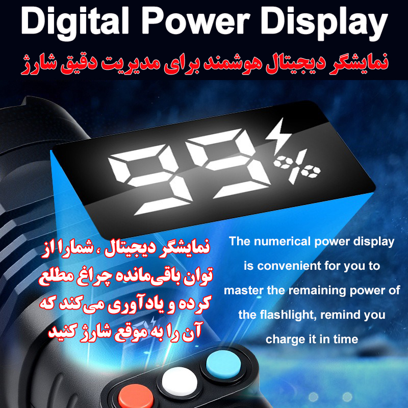 چراغ قوه دستی مدل SJ-017-2 با نور مهتابی چراغ قوه دستی مدل SJ-017-2 با نور مهتابی
