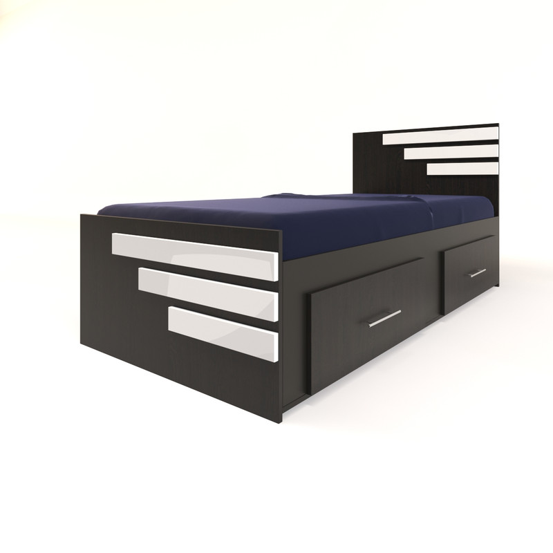 تخت خواب یکنفره اعیان مدل FH281 سایز 90x200 سانتی متر