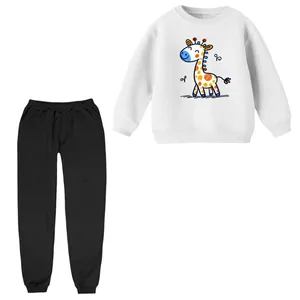 ست سویشرت و شلوار راحتی بچگانه مدل نقاشی زرافه 