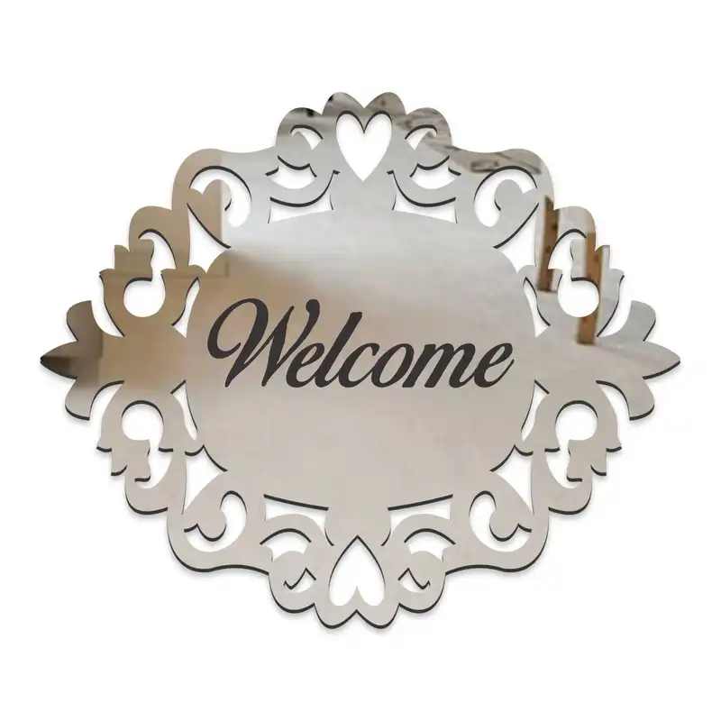 آینه پلکسی گلس دکوماتوس طرح Welcome مدل IND104