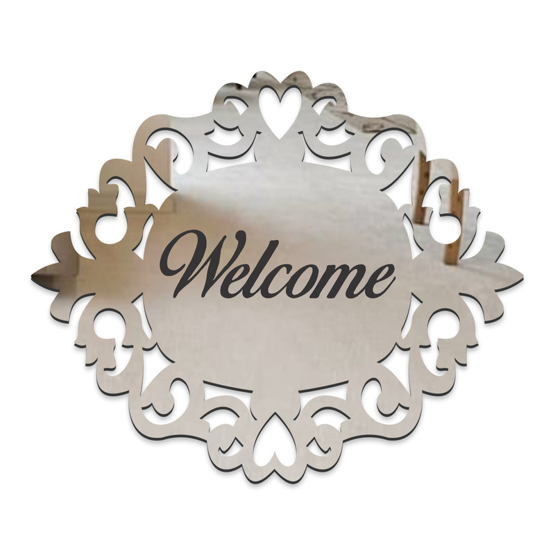 آینه پلکسی گلس دکوماتوس طرح Welcome مدل IND104
