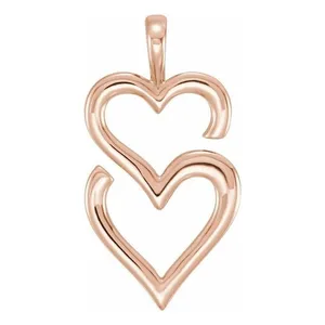 آویز گردنبند طلا 18 عیار زنانه قیراط طرح قلب کد GH5970