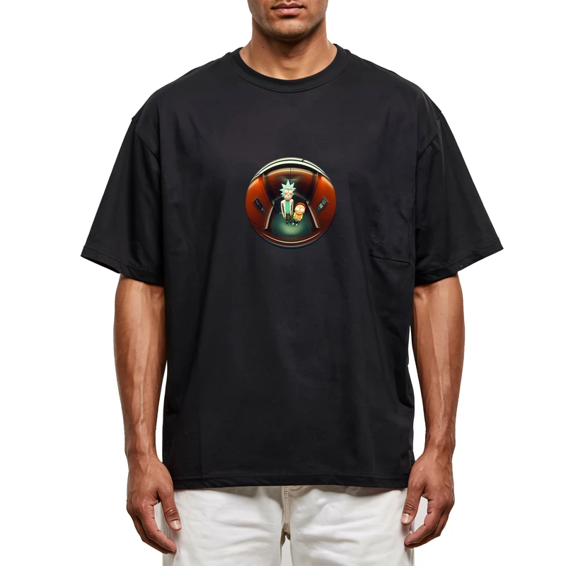 تی‌شرت آستین سه ربع مردانه مدل ریک و مورتی کد 77737