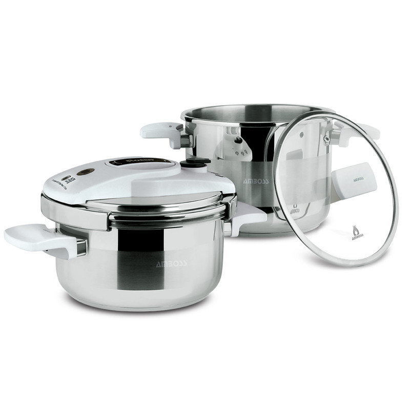 زودپز دوقلو آمبوس مدل درب چرخشی گنجایش 6 و 4 لیتر