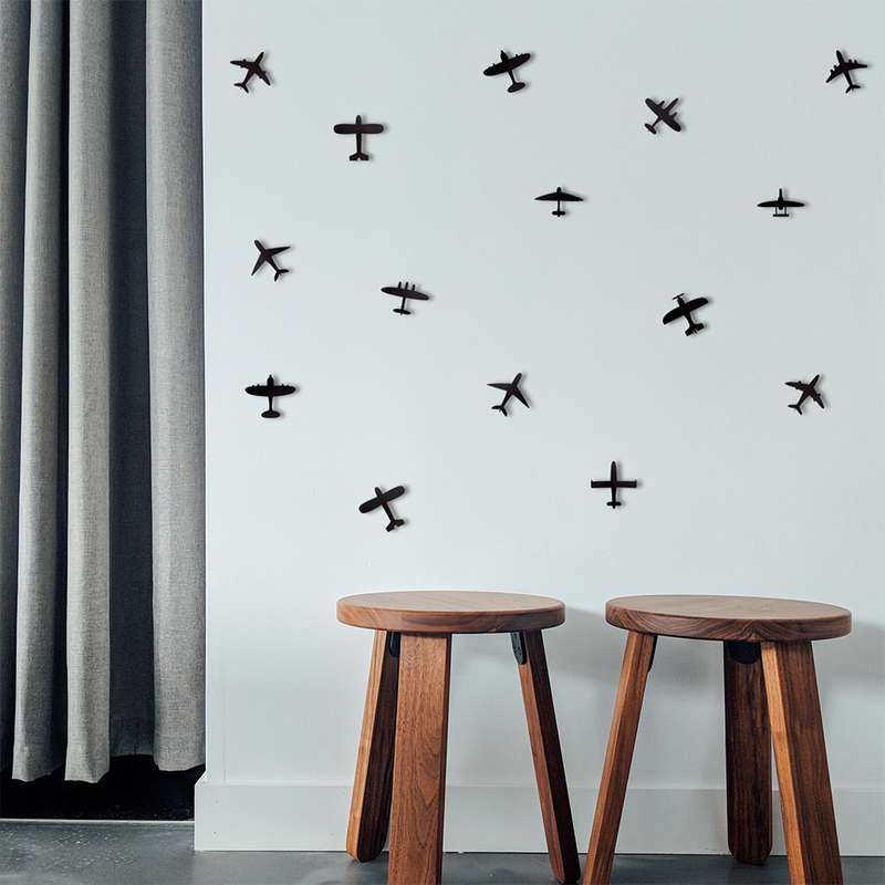 استیکر طرح هواپیما کد 4025 بسته 16 عددی