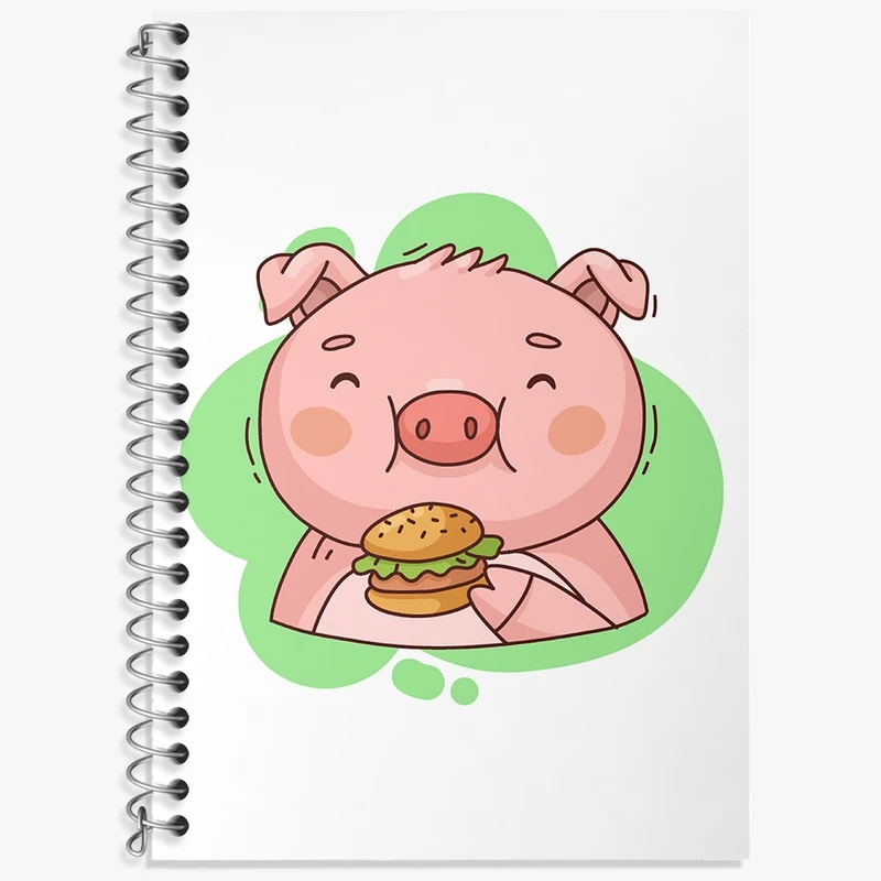 دفتر لغت 50 برگ خندالو طرح خوک حیوانات بامزه کد 37170