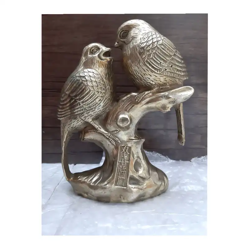 مجسمه برنجی مدل پرندگان شیفته کد A1