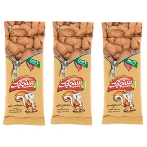 مغز بادام درختی سنجابک - 35 گرم بسته 3عددی