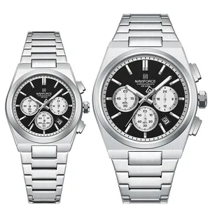 ست ساعت مچی عقربه‌ای کوارتز زنانه و مردانه نیوی فورس مدل NF8048