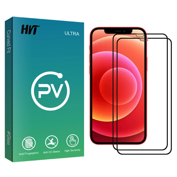محافظ صفحه نمایش اچ وی تی مدل PV glass مناسب برای گوشی موبایل اپل Iphone 12Pro بسته دو عددی